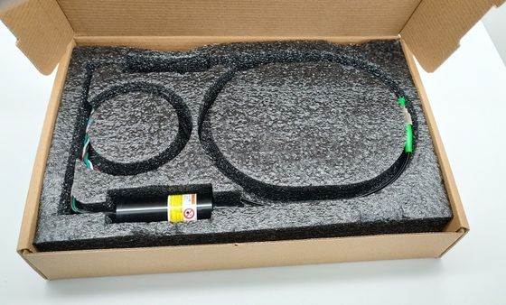 CW ισχύς εξόδου που παράγεται κόκκινο 638nm PM Fiber Laser 2mW 4um Fiber Coupled Laser Module