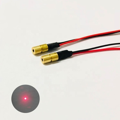 650nm 5mw Brass Laser Diode Module με χρόνο άνοδος 0,5 δευτερόλεπτα και στρογγυλοτητα δέσμης 70-100%