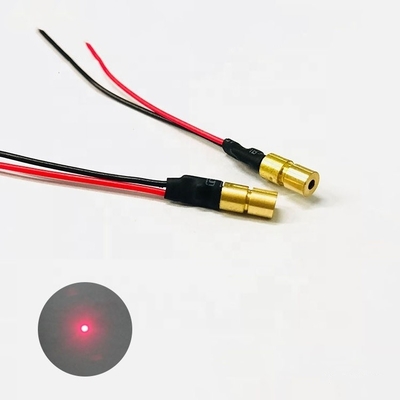 650nm 5mw Brass Laser Diode Module με χρόνο άνοδος 0,5 δευτερόλεπτα και στρογγυλοτητα δέσμης 70-100%