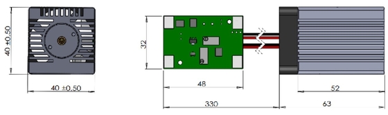 Κίτρινο 571nm Laser Module DPSS Laser 50mW 571nm για βιομηχανικές εφαρμογές