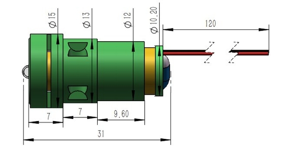 Υψηλής ακρίβειας CW Output Power Mode Green Line Laser για εύρος θερμοκρασίας -10 έως 50C