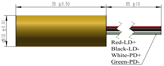 Μικρό μέγεθος Dot Green Laser 532nm χωρίς PCB Βάρος KG 0.01 KG CW Τρόπος ισχύος εξόδου