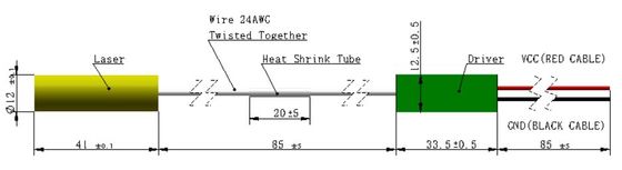 532nm 5mW 3R πράσινη λέιζερ μονάδα με μακρά διάρκεια ζωής βάρος 0,02 KG διάρκεια ζωής 5000 ώρες